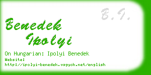 benedek ipolyi business card